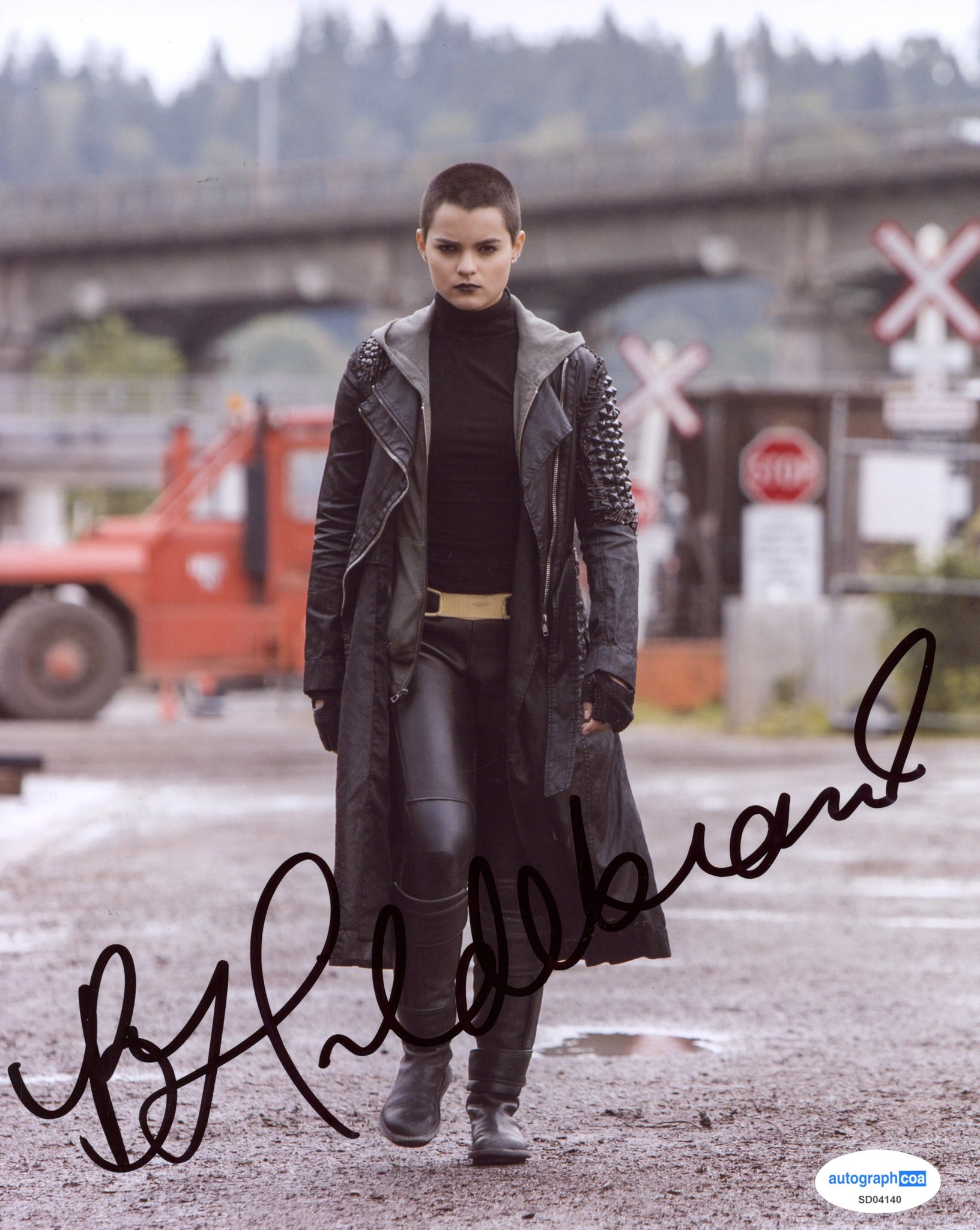 Brianna Hildebrand Deadpool Signed Autograph 8x10 Photo ACOA