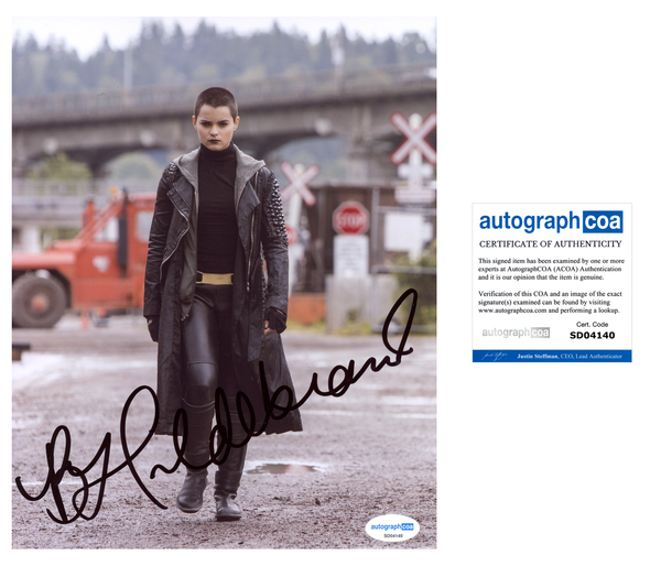 Brianna Hildebrand Deadpool Signed Autograph 8x10 Photo ACOA