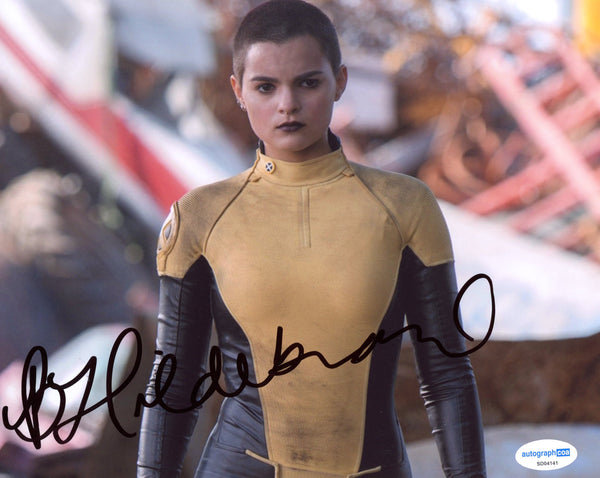 Brianna Hildebrand Deadpool Signed Autograph 8x10 Photo ACOA