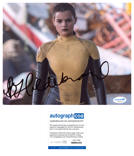 Brianna Hildebrand Deadpool Signed Autograph 8x10 Photo ACOA