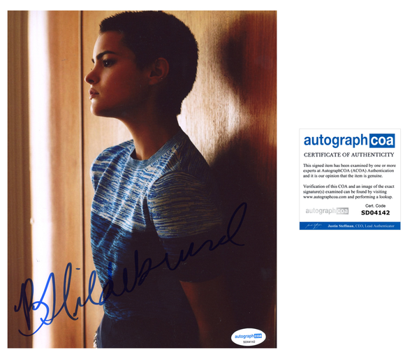 Brianna Hildebrand Deadpool Signed Autograph 8x10 Photo ACOA