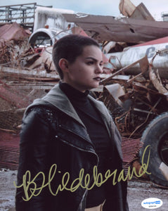 Brianna Hildebrand Deadpool Signed Autograph 8x10 Photo ACOA