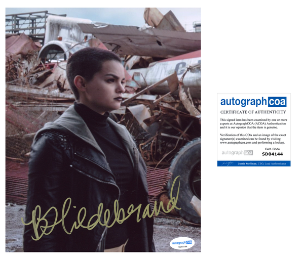 Brianna Hildebrand Deadpool Signed Autograph 8x10 Photo ACOA