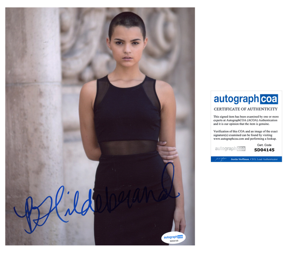 Brianna Hildebrand Deadpool Signed Autograph 8x10 Photo ACOA