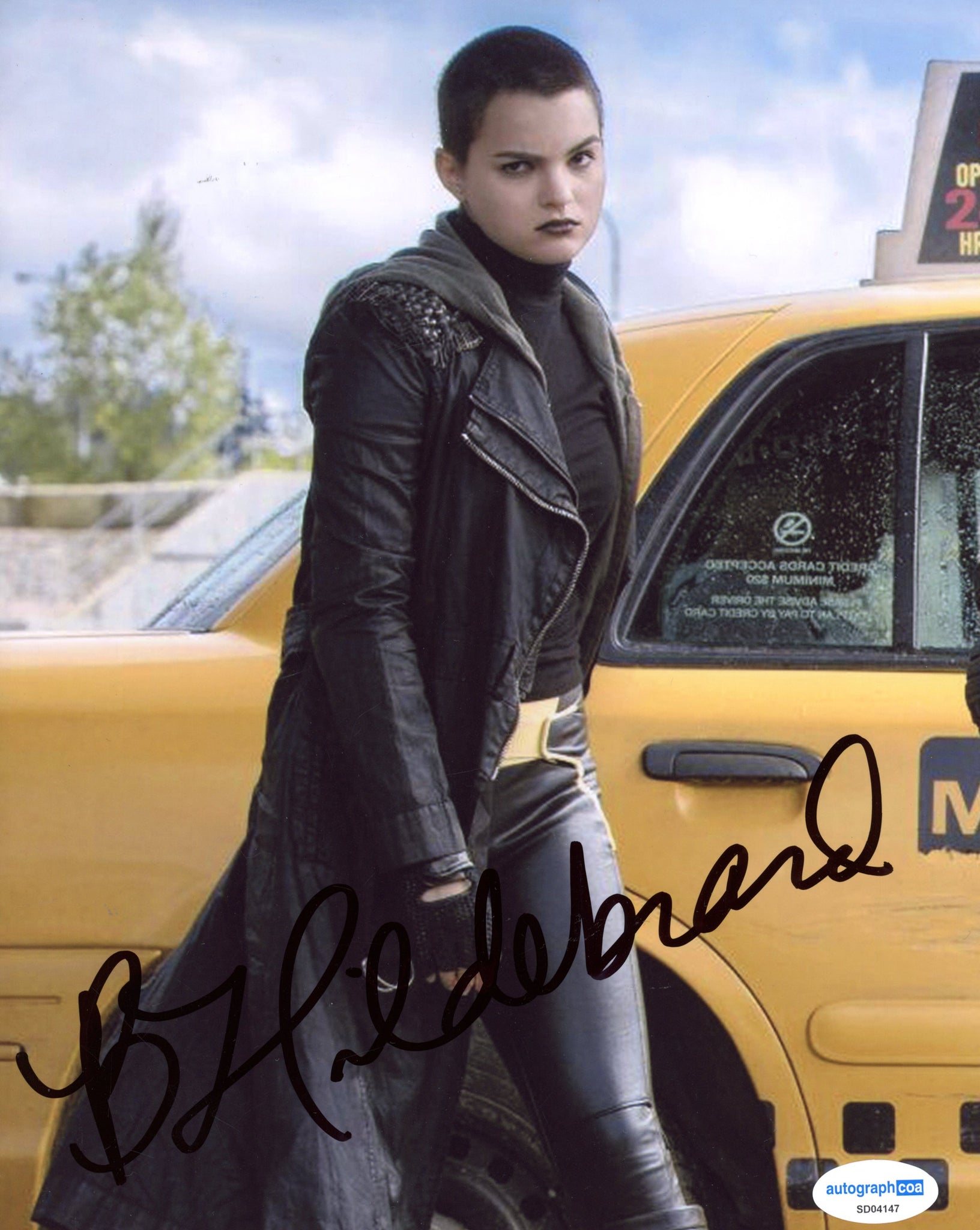 Brianna Hildebrand Deadpool Signed Autograph 8x10 Photo ACOA