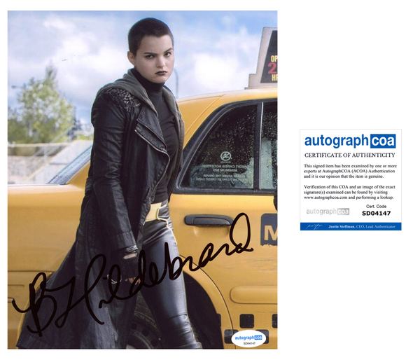 Brianna Hildebrand Deadpool Signed Autograph 8x10 Photo ACOA