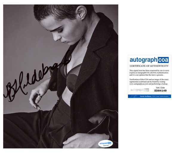 Brianna Hildebrand Deadpool Signed Autograph 8x10 Photo ACOA