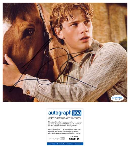 Jeremy Irvine War Horse Signed Autograph 8x10 Photo ACOA