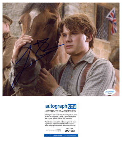 Jeremy Irvine War Horse Signed Autograph 8x10 Photo ACOA