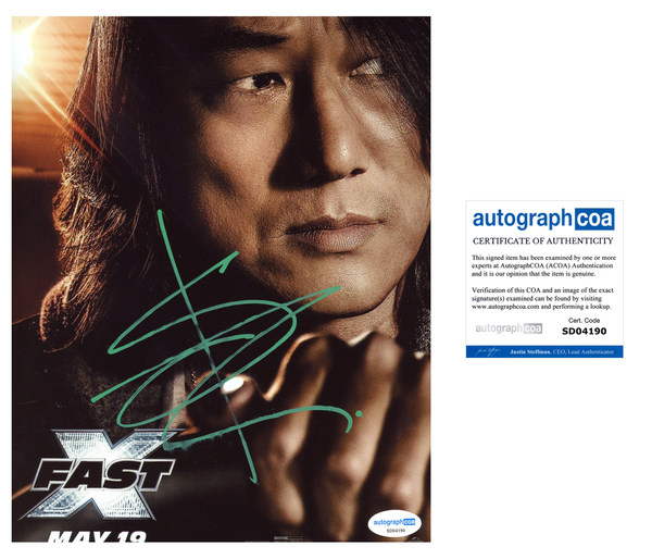 Sung Kang Fast and Furious Signed Autograph 8x10 Photo ACOA