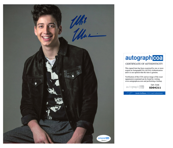 Milo Manheim Signed Autograph 8x10 Photo ACOA