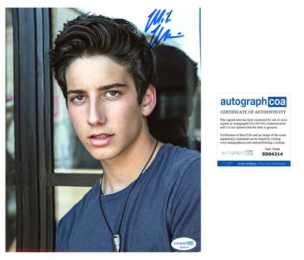 Milo Manheim Signed Autograph 8x10 Photo ACOA