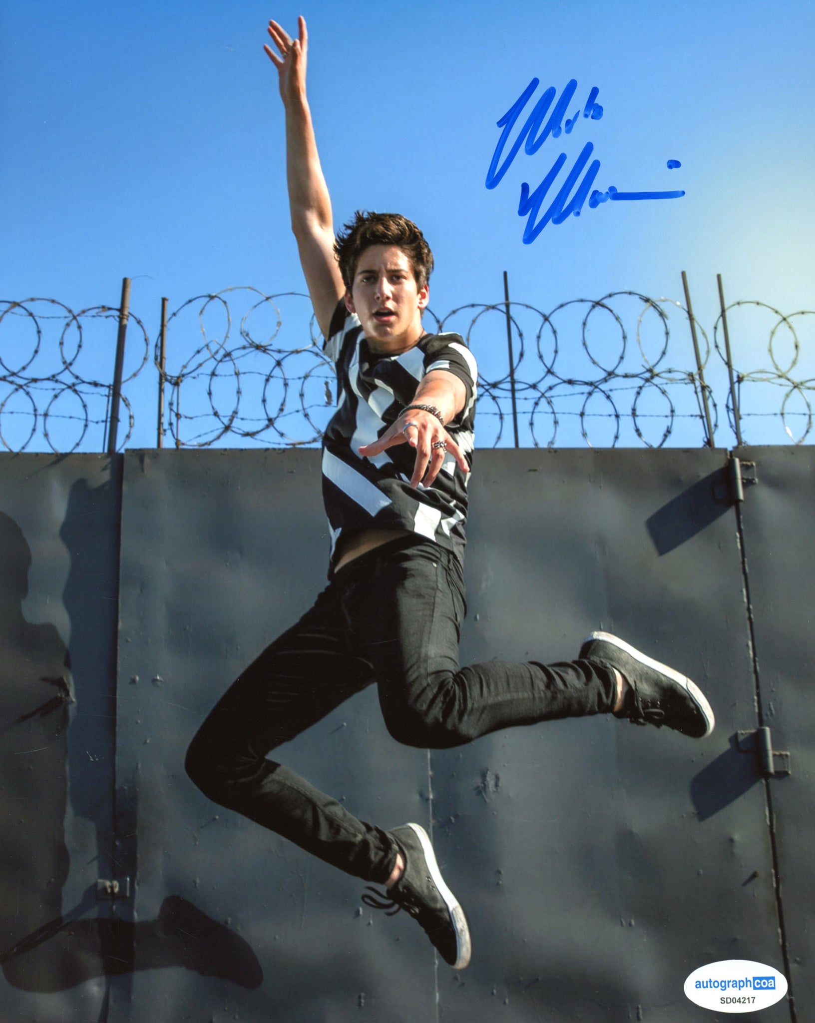 Milo Manheim Signed Autograph 8x10 Photo ACOA