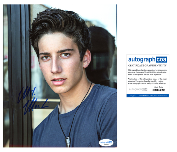 Milo Manheim School Spirits Signed Autograph 8x10 Photo ACOA