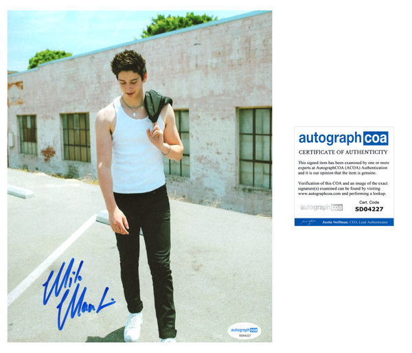 Milo Manheim Signed Autograph 8x10 Photo ACOA