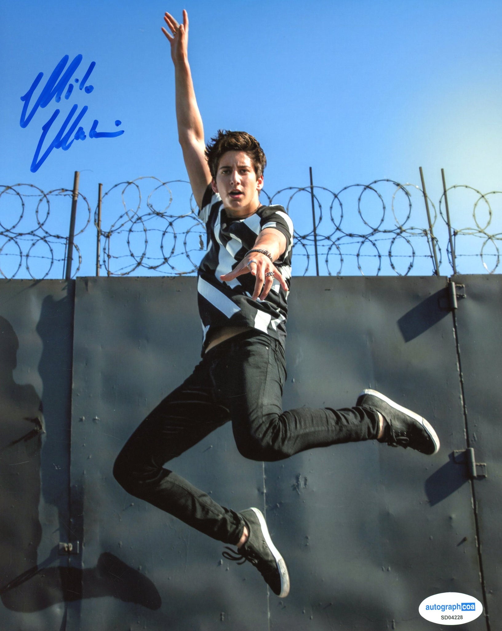 Milo Manheim Signed Autograph 8x10 Photo ACOA