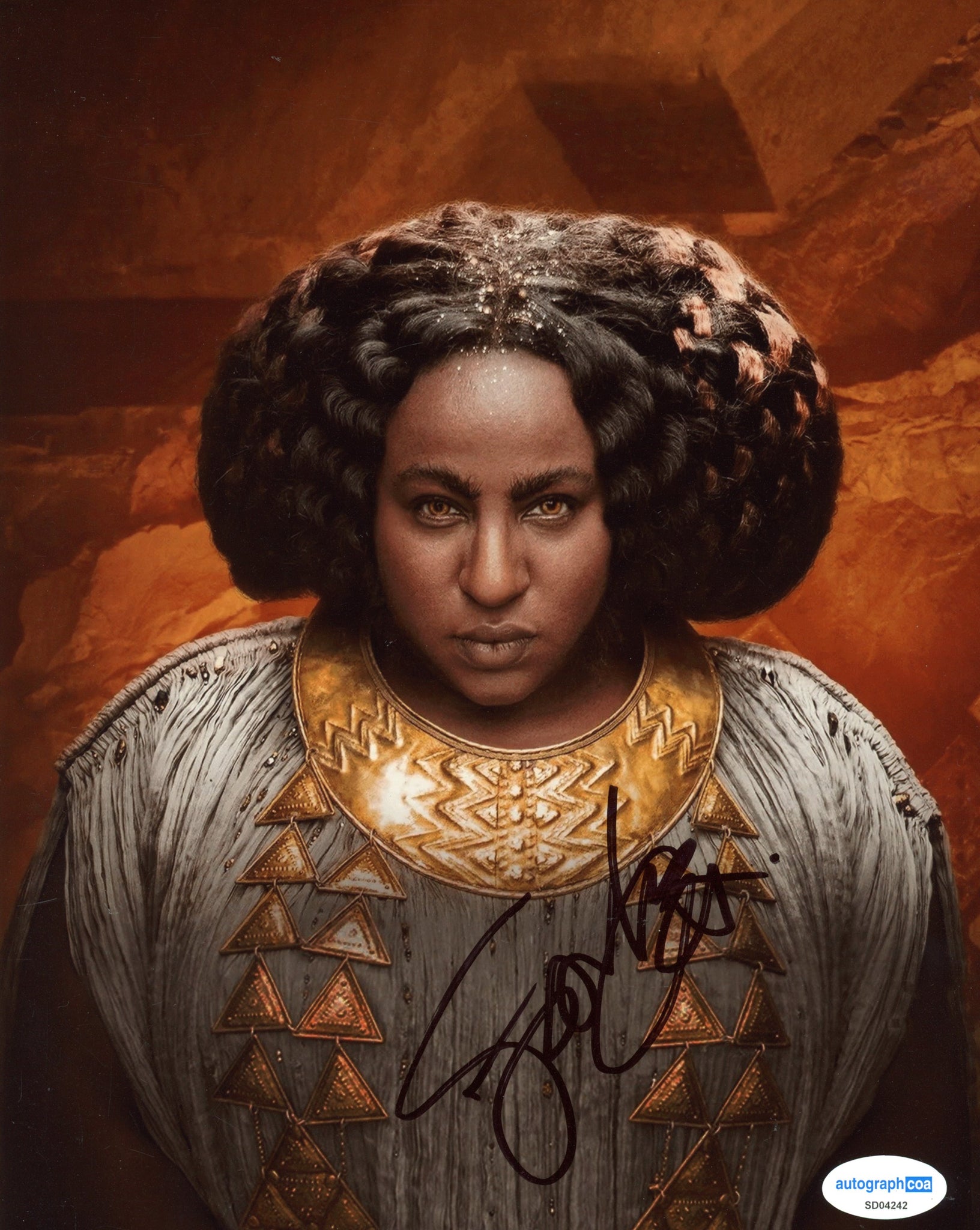 Sophia Nomvete Rings of Power Signed Autograph 8x10 Photo ACOA