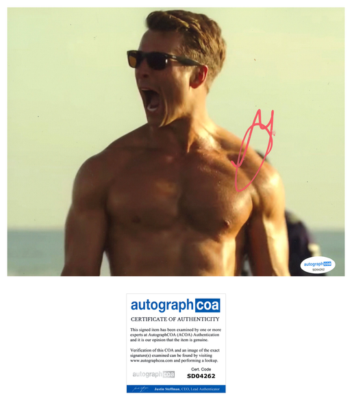 Glen Powell Top Gun Signed Autograph 8x10 Photo ACOA