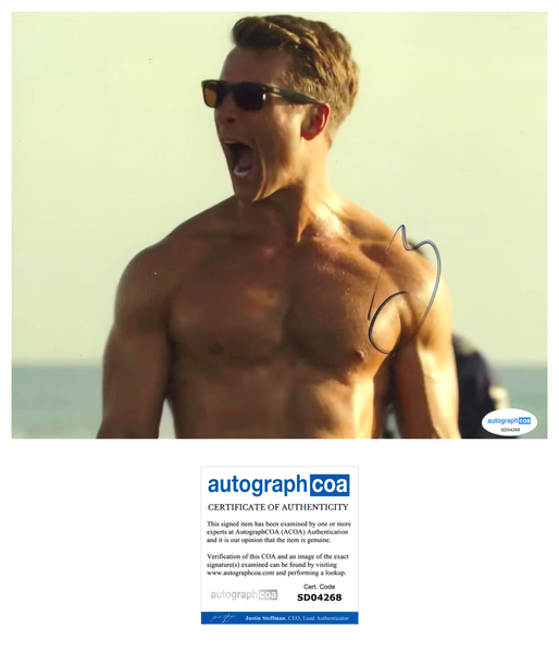 Glen Powell Top Gun Signed Autograph 8x10 Photo ACOA