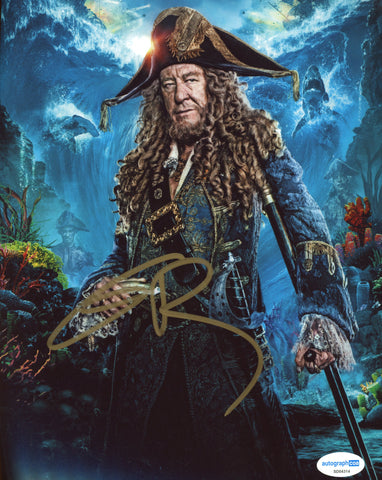 Geoffrey Rush Pirates Signed Autograph 8x10 Photo ACOA