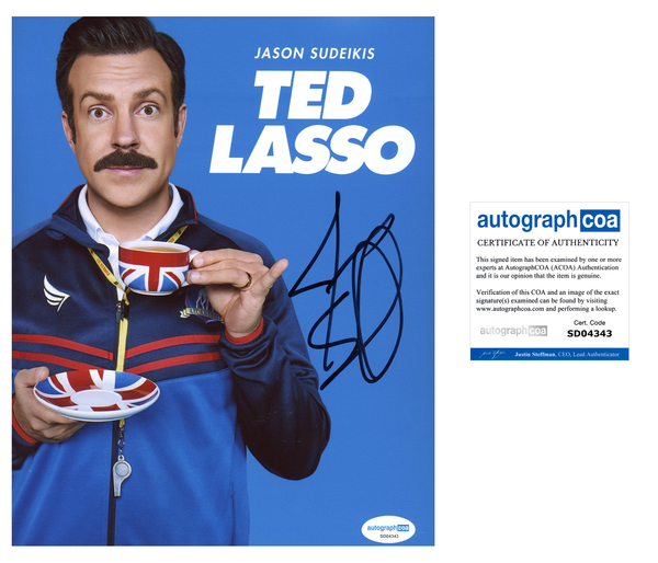 Jason Sudeikis Ted Lasso Signed Autograph 8x10 Photo ACOA