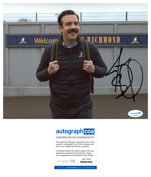 Jason Sudeikis Ted Lasso Signed Autograph 8x10 Photo ACOA