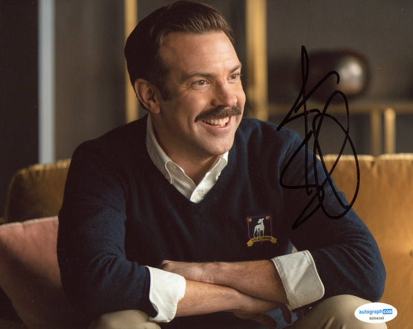 Jason Sudeikis Ted Lasso Signed Autograph 8x10 Photo ACOA