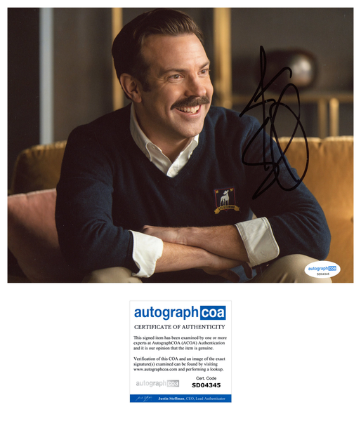 Jason Sudeikis Ted Lasso Signed Autograph 8x10 Photo ACOA