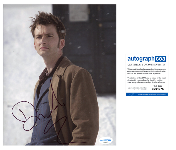 David Tennant Doctor Who Signed Autograph 8x10 Photo ACOA