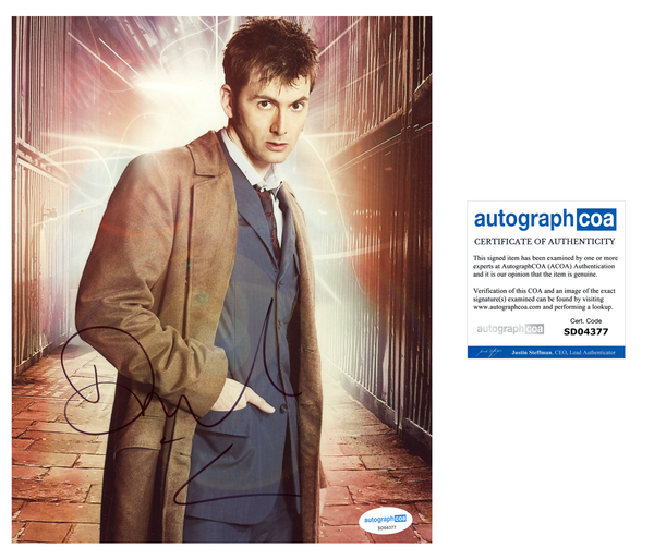 David Tennant Doctor Who Signed Autograph 8x10 Photo ACOA