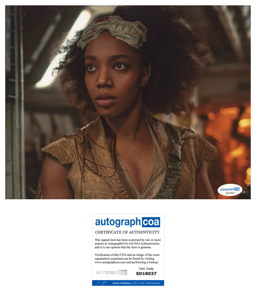 Naomi Ackie Star Wars Signed Autograph 8x10 Photo ACOA