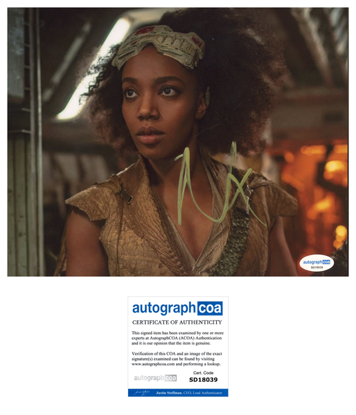 Naomi Ackie Star Wars Signed Autograph 8x10 Photo ACOA