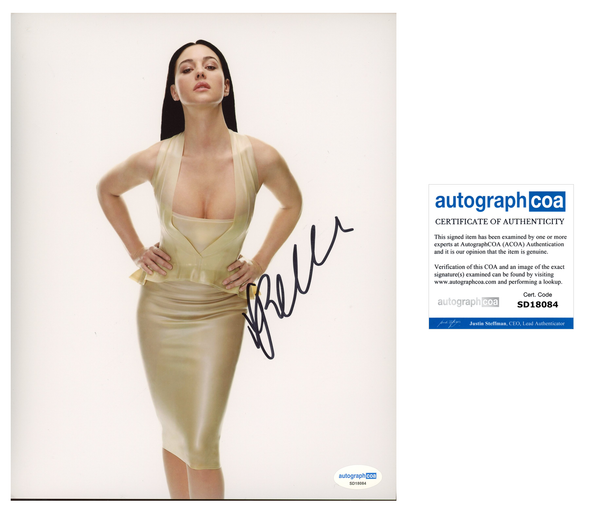 Monica Bellucci Sexy Signed Autograph 8x10 Photo ACOA