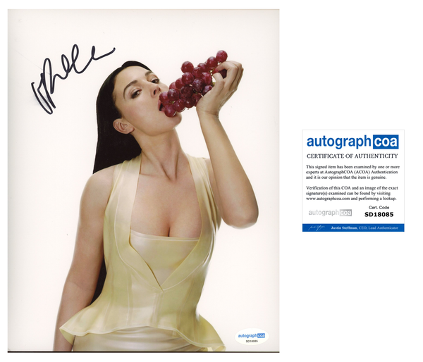 Monica Bellucci Sexy Signed Autograph 8x10 Photo ACOA