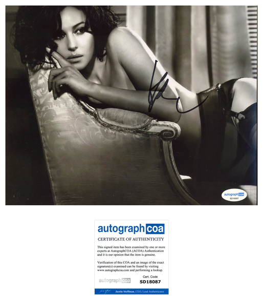 Monica Bellucci Sexy Signed Autograph 8x10 Photo ACOA