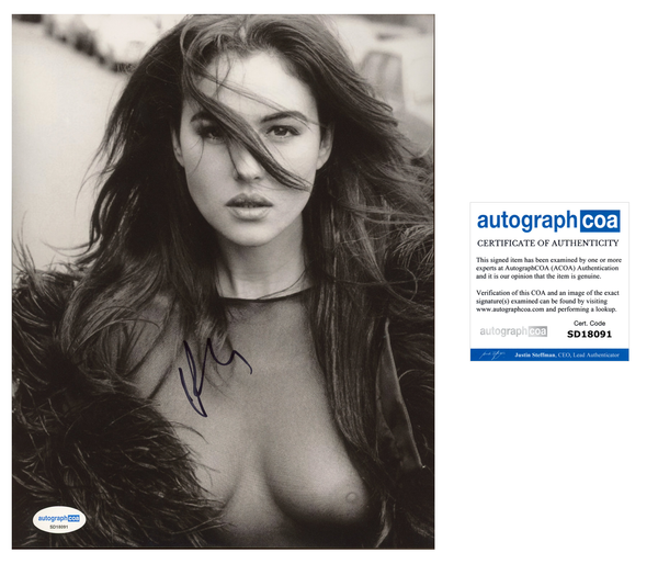 Monica Bellucci Sexy Signed Autograph 8x10 Photo ACOA