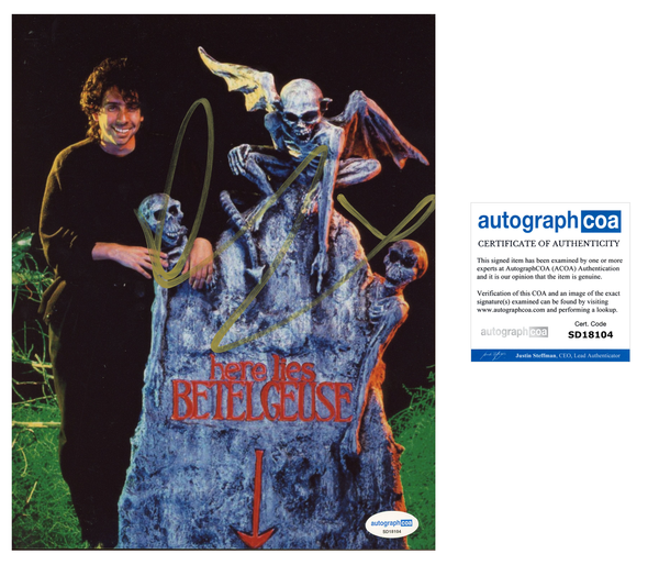 Tim Burton Beetlejuice Signed Autograph 8x10 Photo ACOA