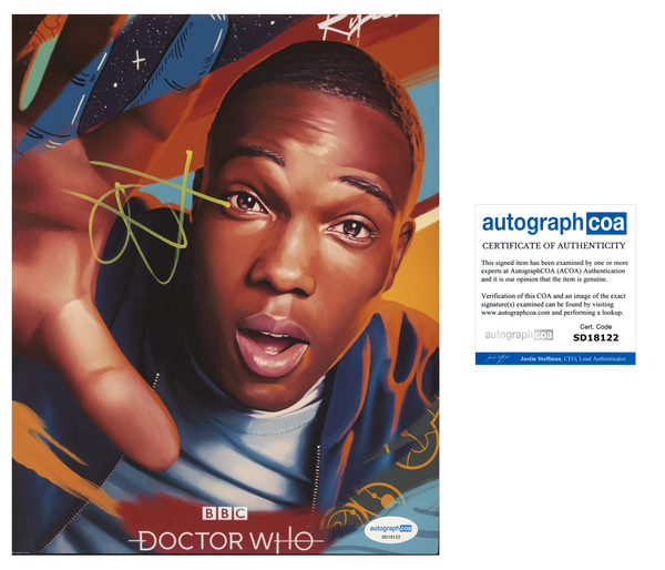 Tosin Cole Doctor Who Signed Autograph 8x10 Photo ACOA