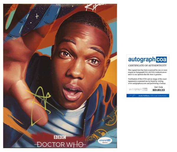 Tosin Cole Doctor Who Signed Autograph 8x10 Photo ACOA