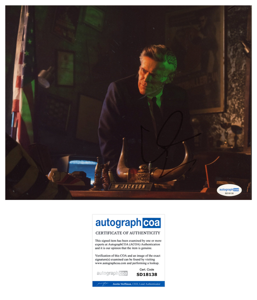 Willem Dafoe Beetlejuice Signed Autograph 8x10 Photo ACOA