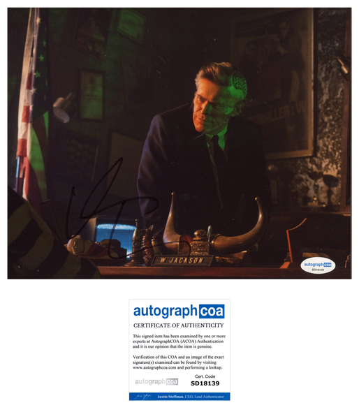 Willem Dafoe Beetlejuice Signed Autograph 8x10 Photo ACOA