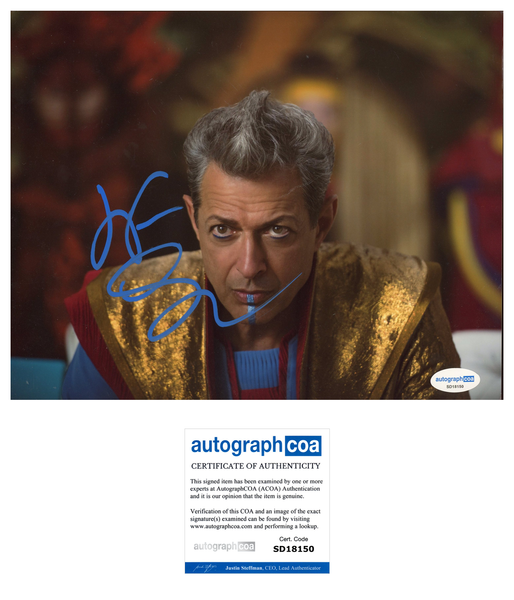 Jeff Goldblum Thor Signed Autograph 8x10 Photo ACOA