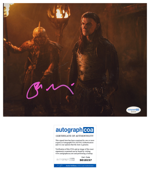 Sam Hazeldine Rings of Power Signed Autograph 8x10 Photo ACOA