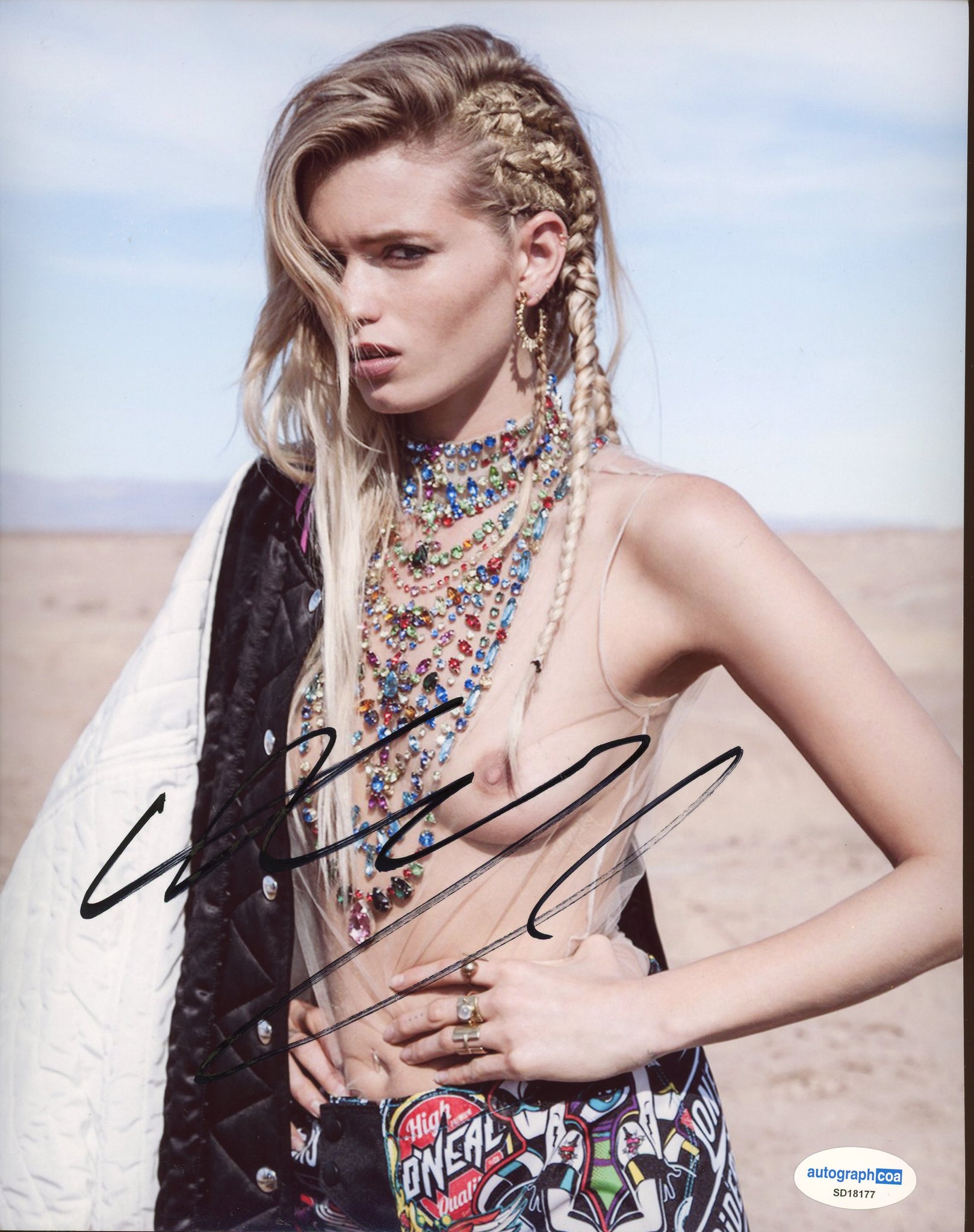 Abbey Lee Kershaw Sexy Signed Autograph 8x10 Photo ACOA