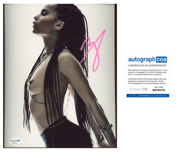 Zoe Kravitz Sexy NSFW Signed Autograph 8x10 Photo ACOA