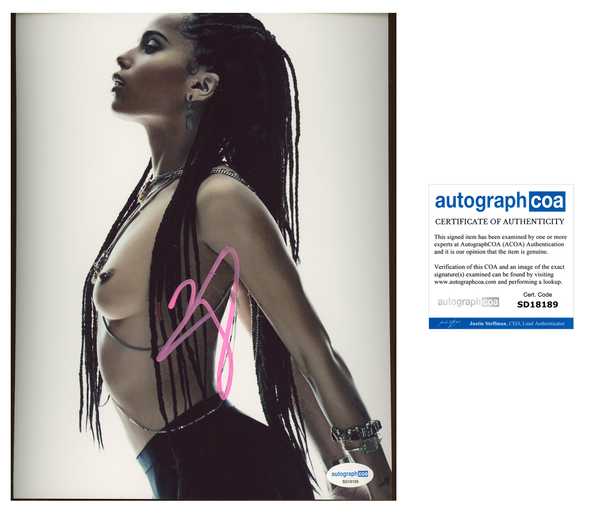 Zoe Kravitz Sexy NSFW Signed Autograph 8x10 Photo ACOA