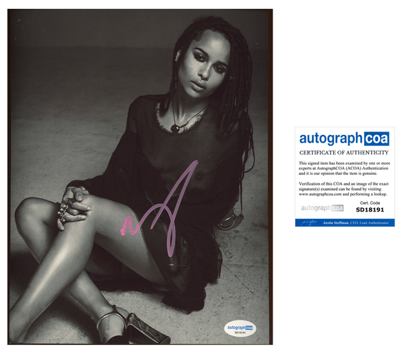 Zoe Kravitz Sexy NSFW Signed Autograph 8x10 Photo ACOA