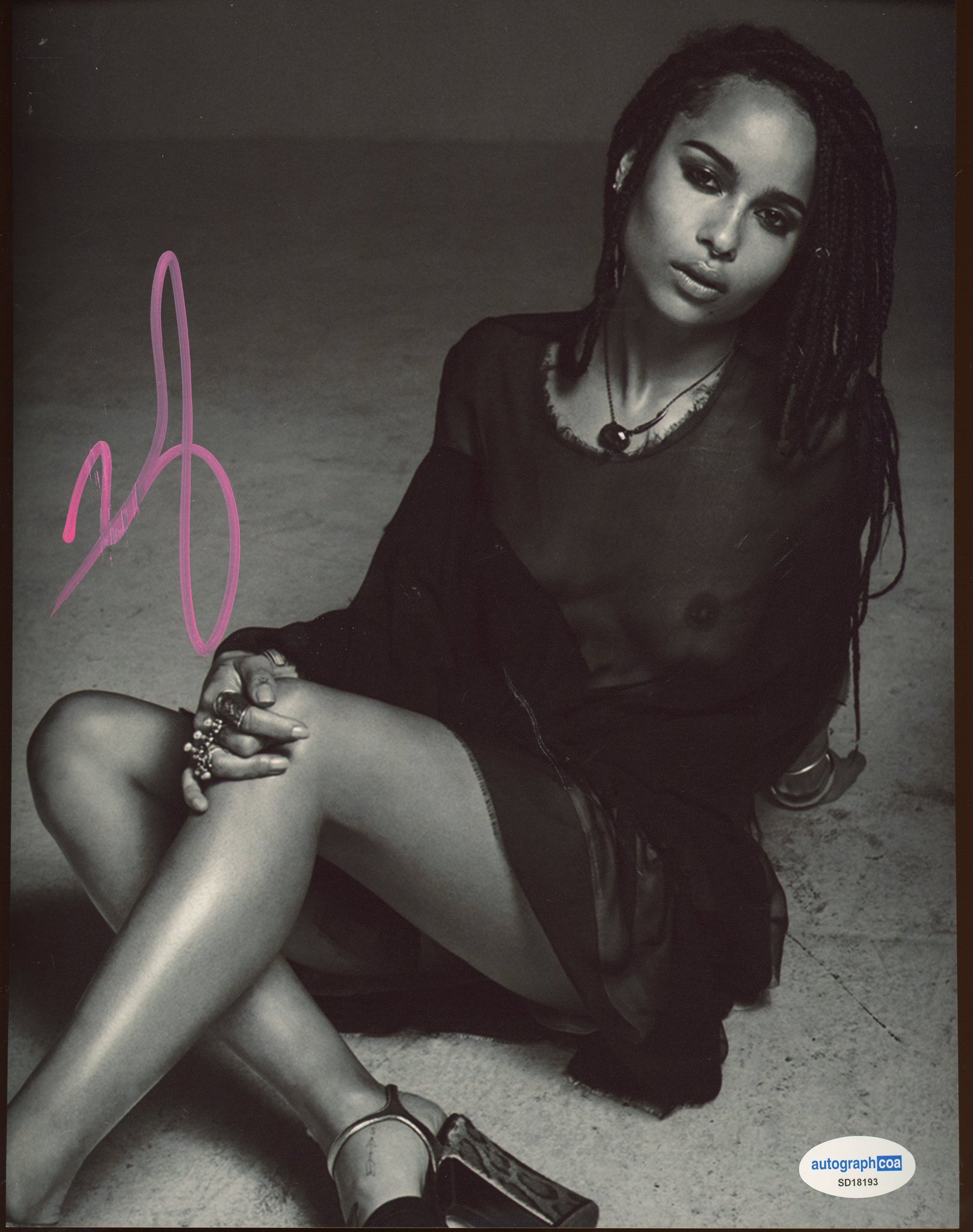 Zoe Kravitz Batman Signed Autograph 8x10 Photo ACOA