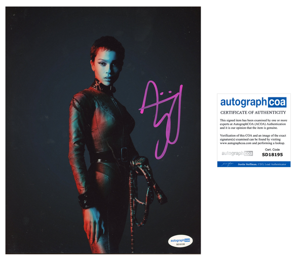 Zoe Kravitz Batman Signed Autograph 8x10 Photo ACOA