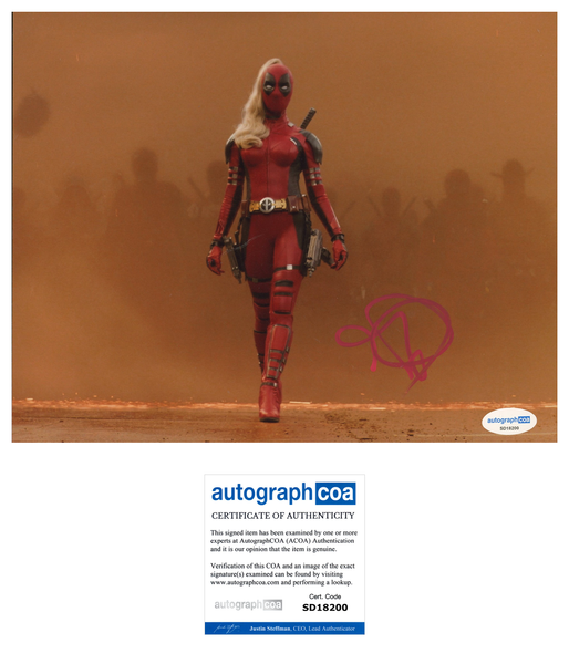 Blake Lively Deadpool Signed Autograph 8x10 Photo ACOA